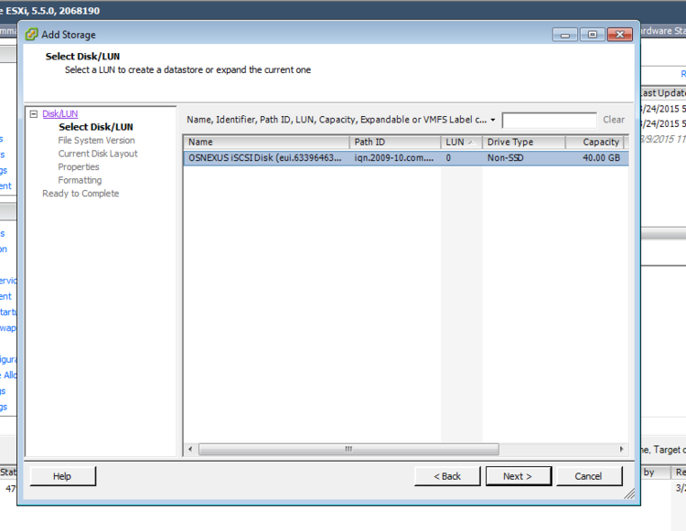 Vmware Import Datastore select LUN.png