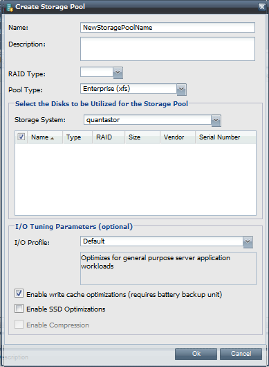 Create Storage Pool